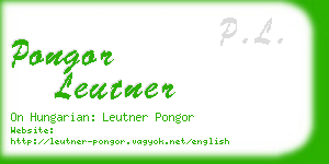 pongor leutner business card